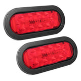 Handxen Trailer Brake Lights - Super Bright 6'' Inches 12V LED Trailer Submersible Brake Lights - Durable Trailer Lights - Ideal for RV Tractor Boat with Running Stop Function - Red (2 Pieces)