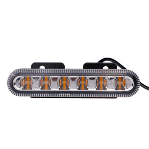Handxen 6 LEDs High Intensity Red Blue Emergency Strobe Lights for Police Law Enforcement Vehicles Truck Grille Surface Mount Hazard Warning Flash Light 10 Patterns