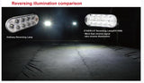 Handxen 6''Clear White LED Trailer Tail Lights DOT Certified Grommet & Plug Included IP67 Waterproof Reverse Back Up Lights for RV Trailer Trucks (US Local Shipping Available)