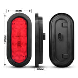 Handxen Trailer Brake Lights - Super Bright 6'' Inches 12V LED Trailer Submersible Brake Lights - Durable Trailer Lights - Ideal for RV Tractor Boat with Running Stop Function - Red (2 Pieces)