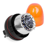 Handxen Flex Mount Beacon Warning Light Rotating Patterns 12V for Vehicles Trailers Trucks Tractor Bus Forklift Cars (Amber )
