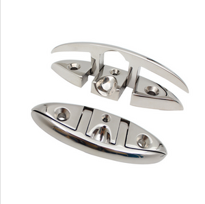 Handxen 316 Stainless Steel 6 Inches Boat Deck Flip-IP Dock Cleat Foldinig Cleat