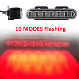 Handxen 6 LEDs High Intensity Red Blue Emergency Strobe Lights for Police Law Enforcement Vehicles Truck Grille Surface Mount Hazard Warning Flash Light 10 Patterns