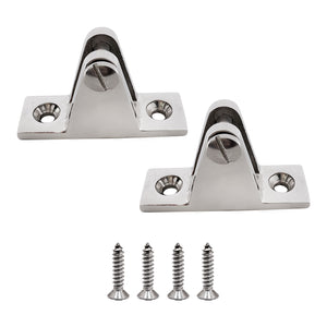 Handxen 2 PCS Marine Boat Deck Hinge Mount Bimini Top Fitting Hardware 316 Stainless Steel Fitting Deck Hardware