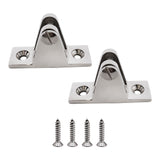 Handxen 2 PCS Marine Boat Deck Hinge Mount Bimini Top Fitting Hardware 316 Stainless Steel Fitting Deck Hardware