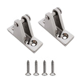 Handxen 2 PCS Marine Boat Deck Hinge Mount Bimini Top Fitting Hardware 316 Stainless Steel Fitting Deck Hardware