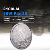 PAR36 LED Xenon White 6000K(Eq 100W Incandescent Iamp) Multipurpose Tractor Marine Boat Light Farming Industrial Offroad Lamp Outdoor Incandescent Landscape Lighting(Flood)