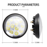 Handxen LED PAR36 Sealed Beam 4-1/2" Aviation Grade Landing Light White 2,100 Lumens Spot Angle For Aircraft  Boat Marine(Narrow Beam)