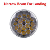 Handxen LED Sealed Beam PAR36 Aviation Grade Landing Light White 2,100 Lumens Spot Narrow Beam For Aircraft Marine Boat (Screw Terminal)