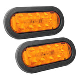 Handxen 6'' Amber LED Trailer Tail Lights DOT certified Grommet & Plug Included IP67 Waterproof Park Turn Trailer Lights for RV Trucks ( US Local Shipping Available)