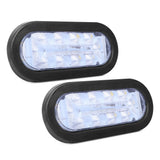 Handxen 6''Clear White LED Trailer Tail Lights DOT Certified Grommet & Plug Included IP67 Waterproof Reverse Back Up Lights for RV Trailer Trucks (US Local Shipping Available)